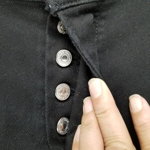 Levis Jeans Womens 22W Wedgie Skinny Black Stretch Button Fly High Rise - Picture 3 of 16